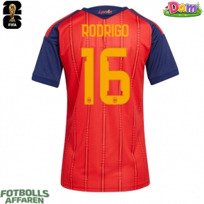 Spanien Rodri Hernandez #16 Hemmatröja Kvinnor VM 2026 Kortärmad